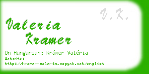 valeria kramer business card