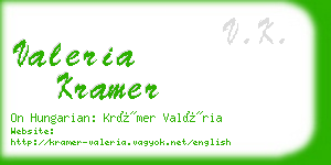 valeria kramer business card